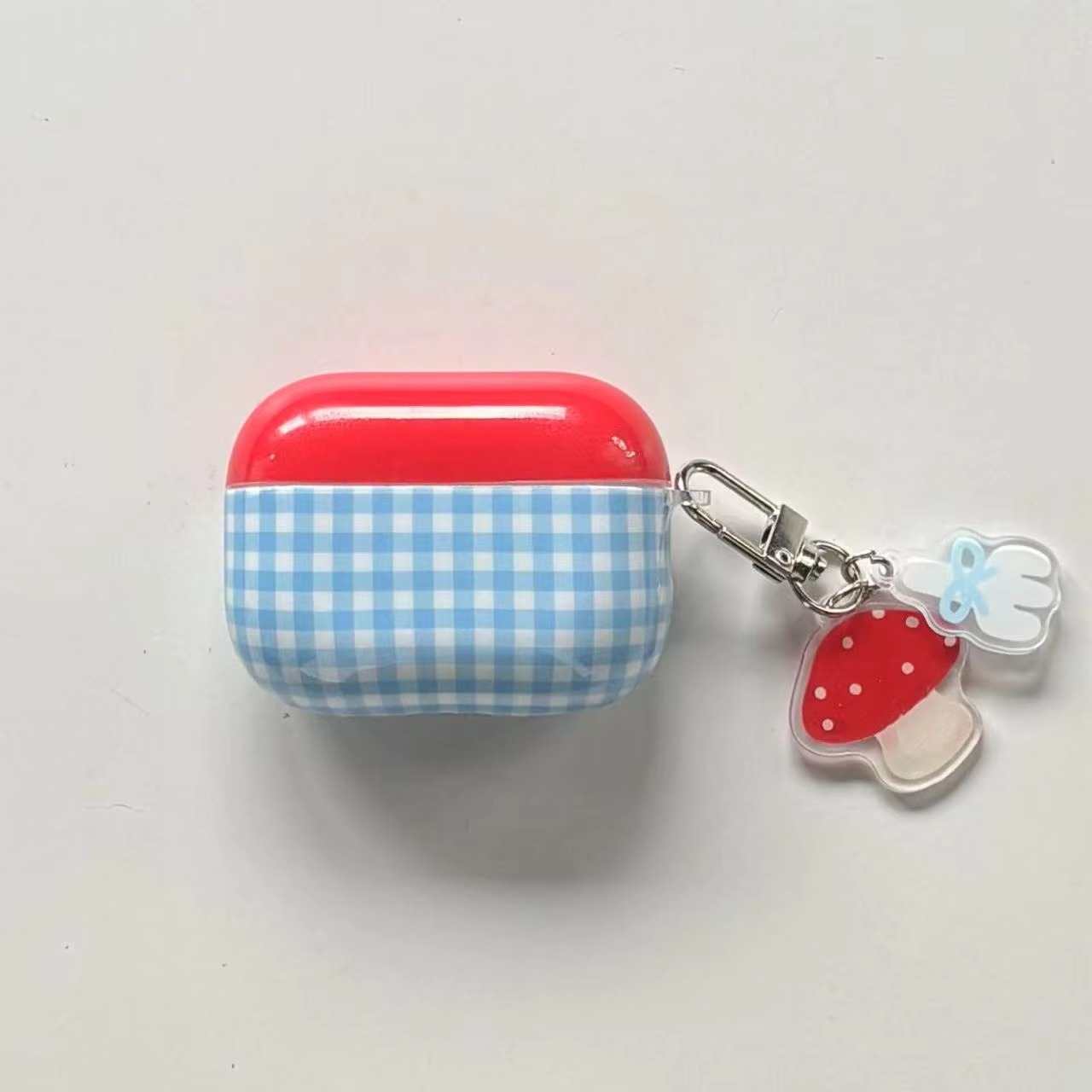 Colorful Plaid Fun Fungi AirPods Cover