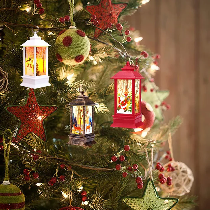 Festive Holiday Hanging Lamp Decor