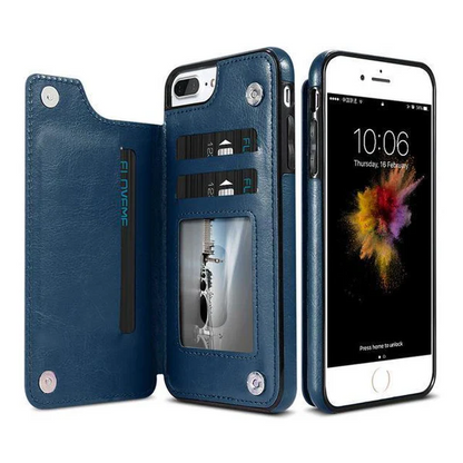 Premium Genuine Leather iPhone Wallet Cover