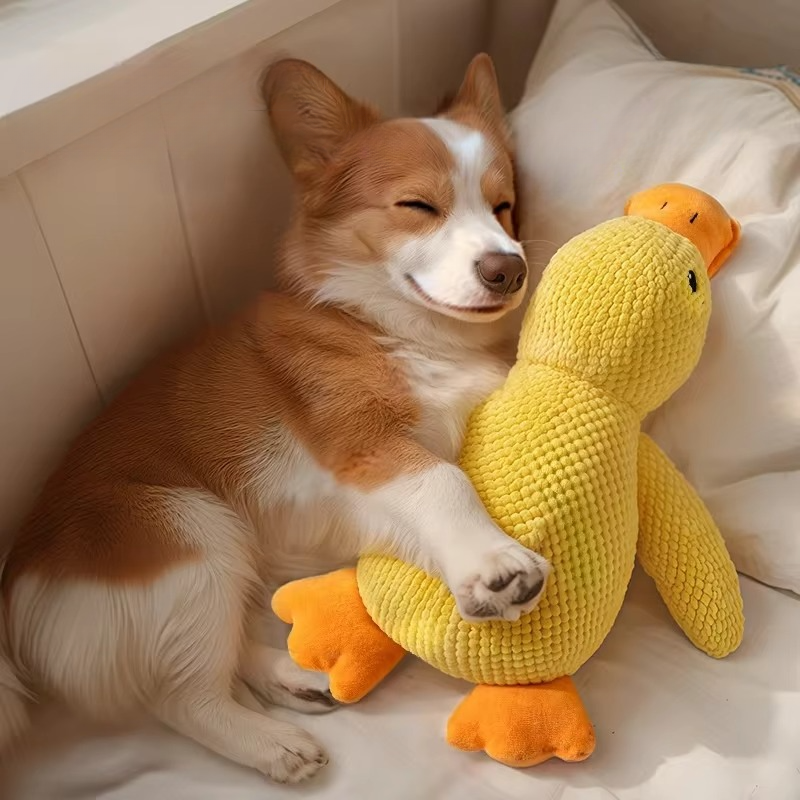 Tough Soft Dog Toy with Calming Sounds - Hehif