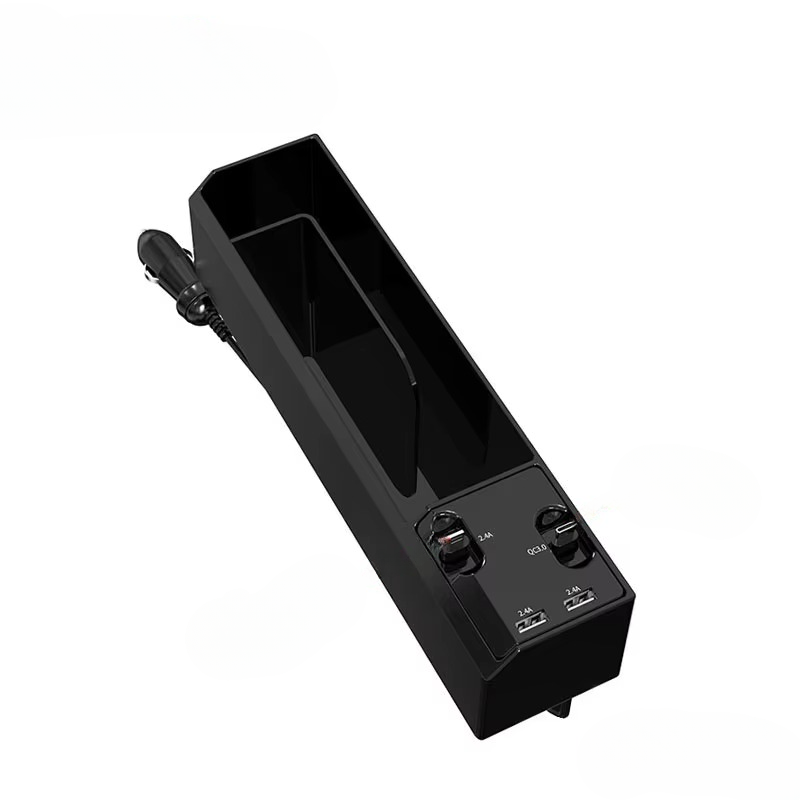 Car Organizer Storage Box with USB Charger