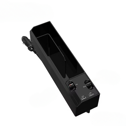 Car Organizer Storage Box with USB Charger