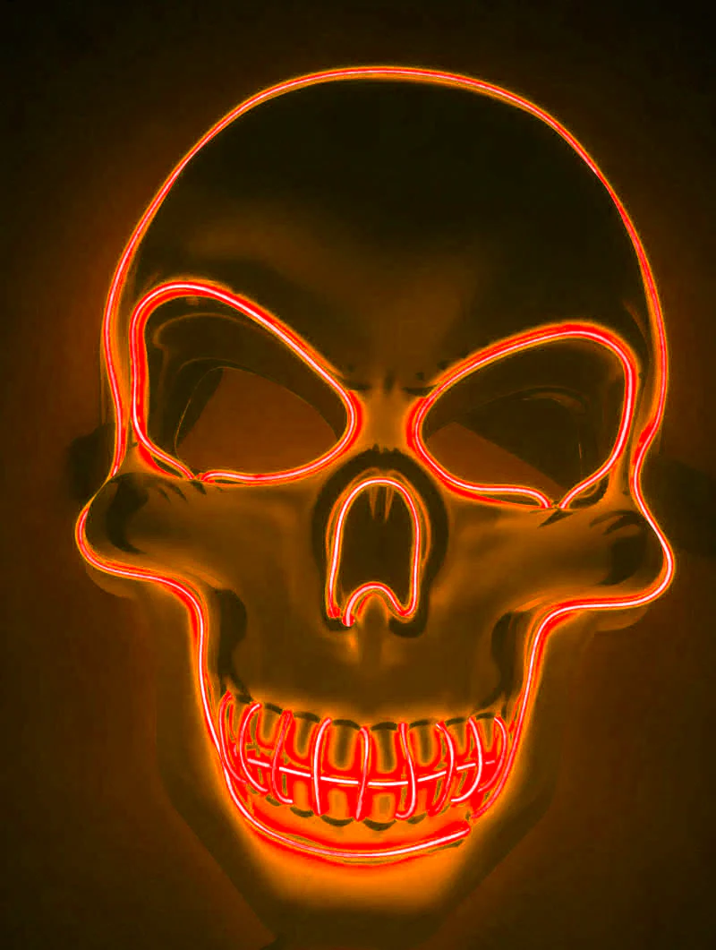 Spooky Glow in the Dark Skeleton Face Mask