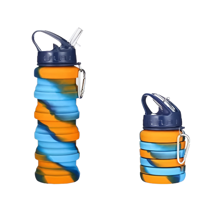 Foldable BPA Free Water Bottle – Compact Travel Sports Flask