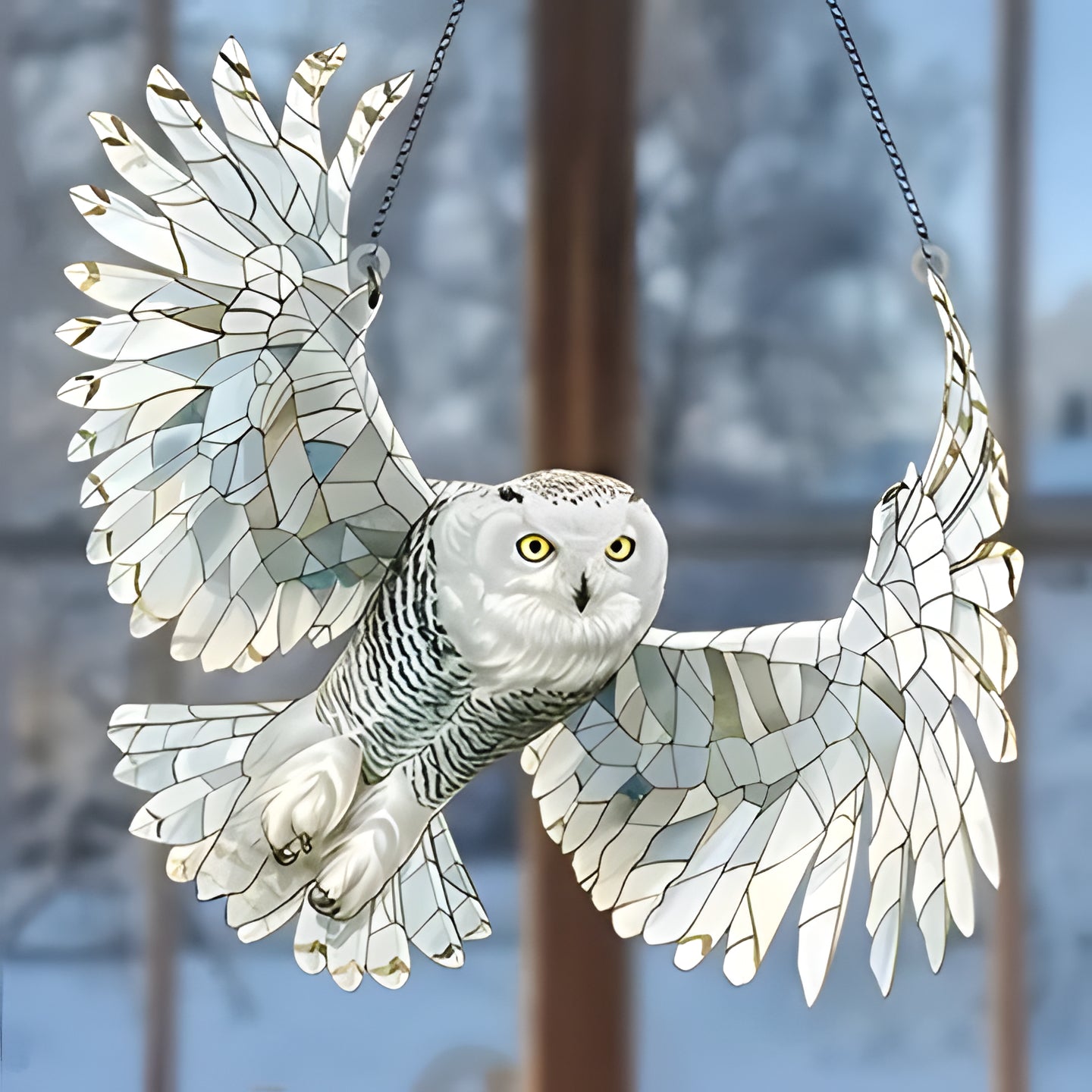 Vibrant Bird Glass Window Decor