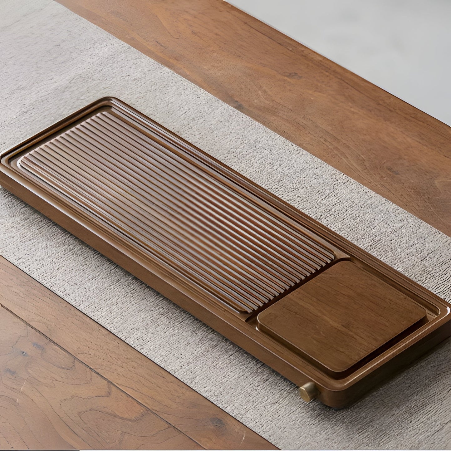 Natural Wood Tea Server Table - Hehif