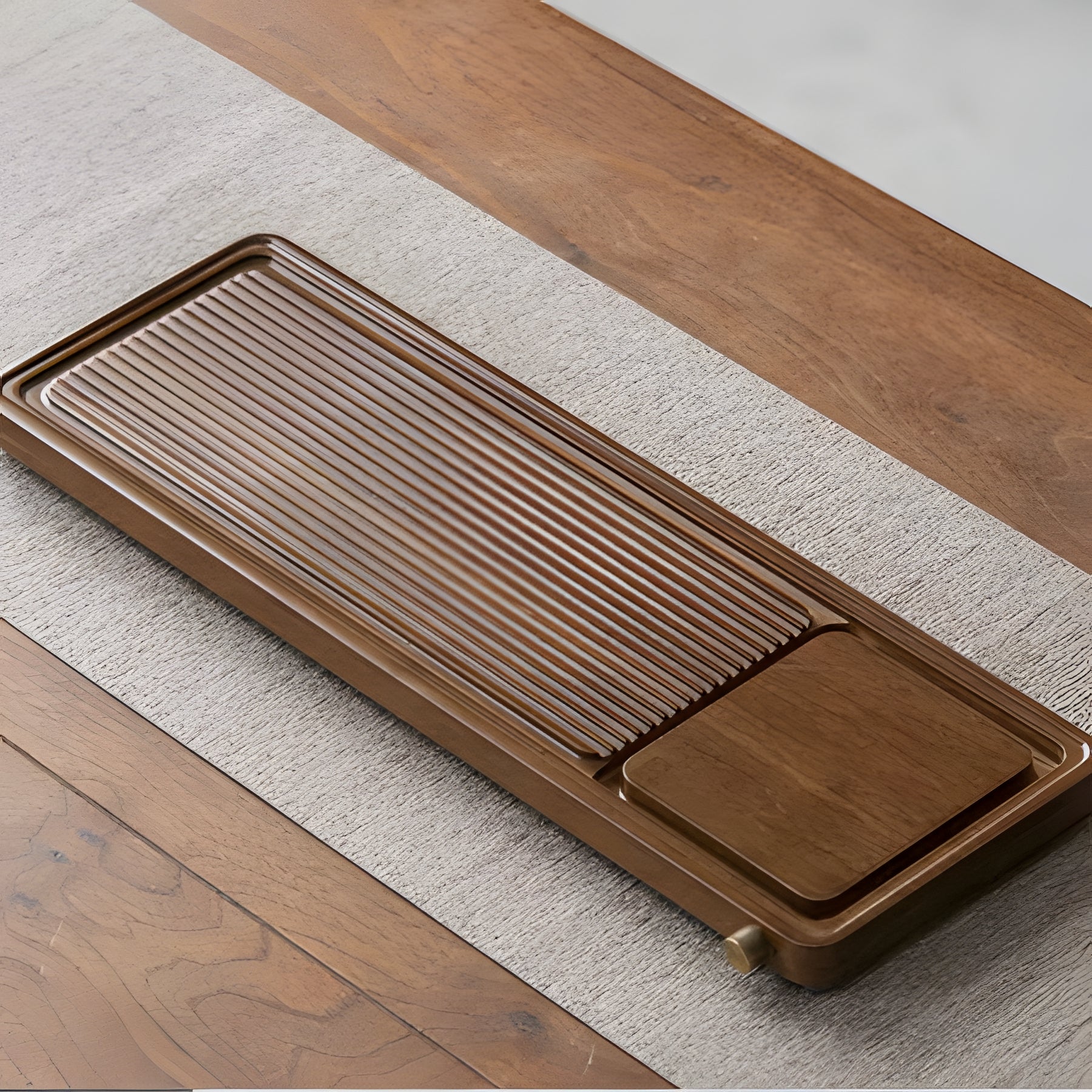 Natural Wood Tea Server Table - Hehif