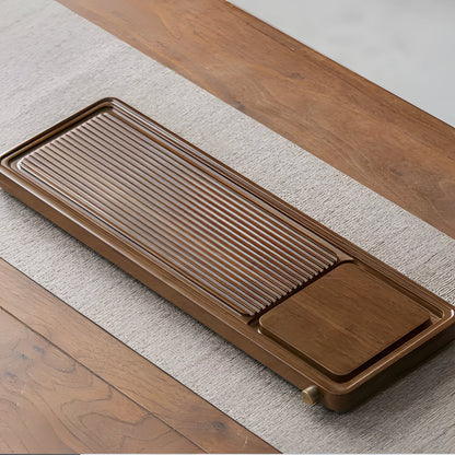 Natural Wood Tea Server Table - Hehif