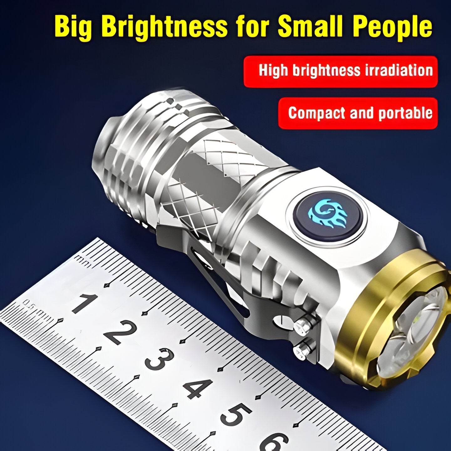 Compact Triple LED Super Bright Pocket Flashlight