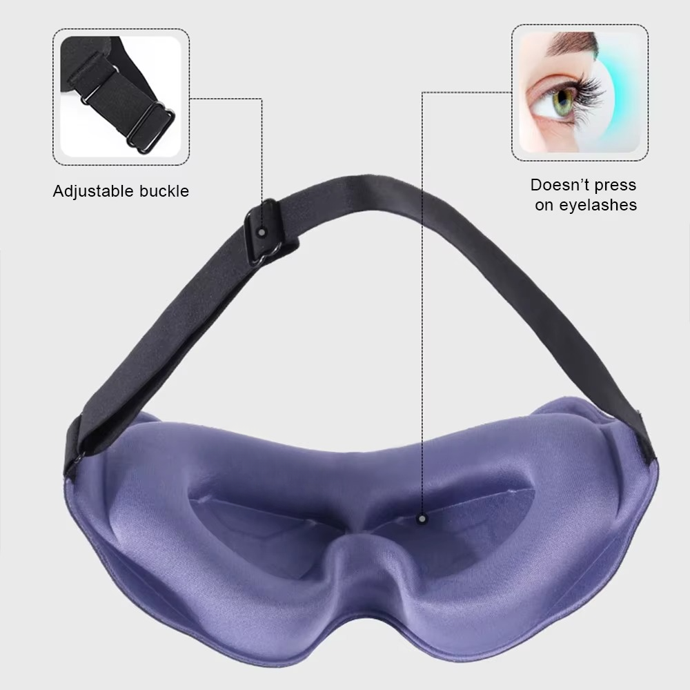 Contoured Blackout Sleep Mask for Better Rest