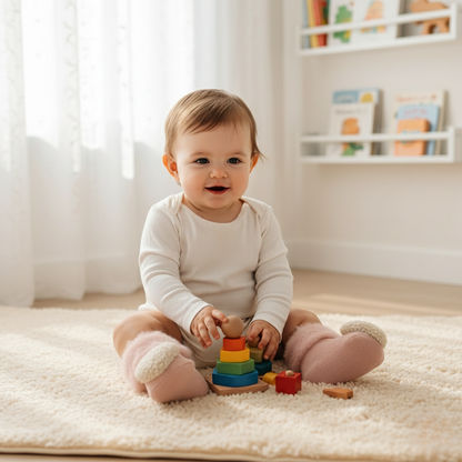 Soft Fleece Baby Socks for Warmth and Grip