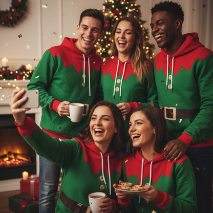 Fun Animated Reindeer 3D Hooded Sweatshirt