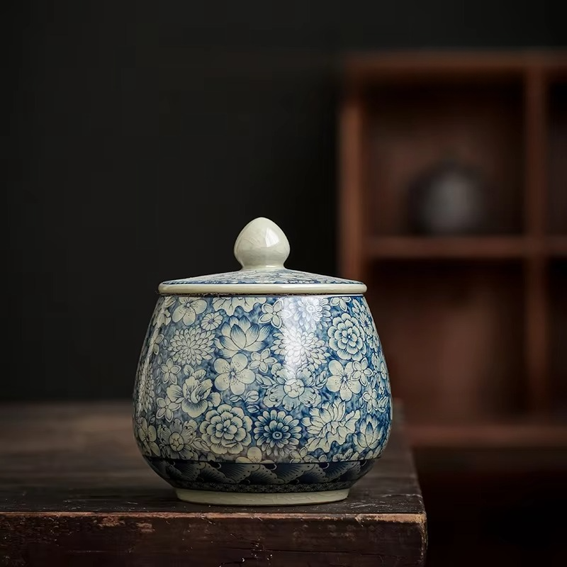 Vintage Chinese Ceramic Tea Infuser Set