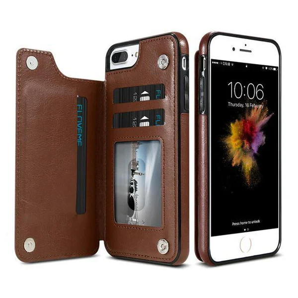 Premium Genuine Leather iPhone Wallet Cover