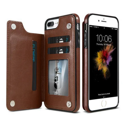 Premium Genuine Leather iPhone Wallet Cover