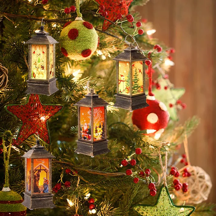 Festive Holiday Hanging Lamp Decor
