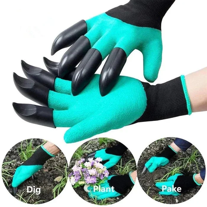 Gardening Gloves with Built-in Claws