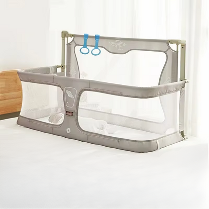Compact Collapsible Baby Bed with Secure Sides and Airy Mesh