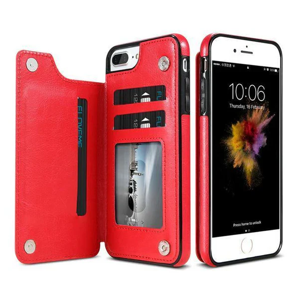 Premium Genuine Leather iPhone Wallet Cover