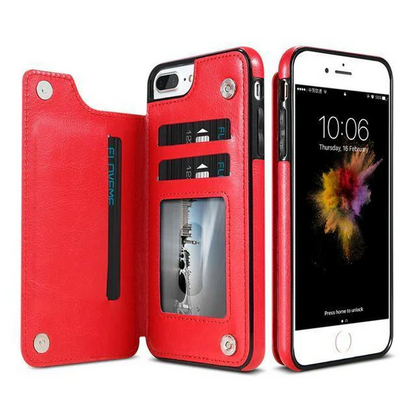 Premium Genuine Leather iPhone Wallet Cover