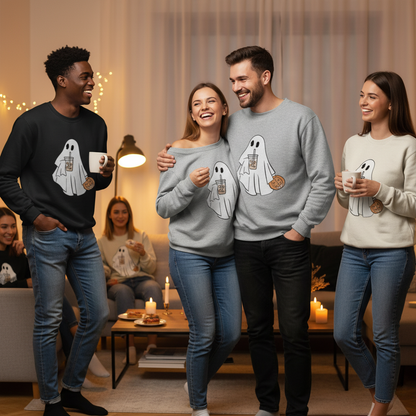 Fun Ghost Graphic Casual Sweatshirt