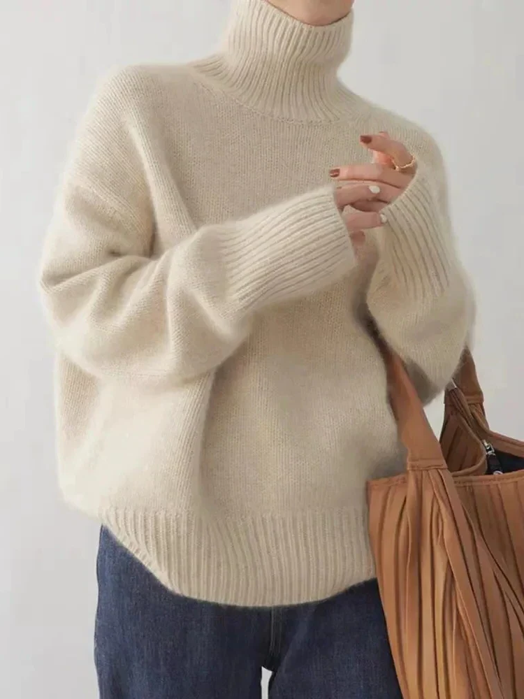 Classic Crew Neck Pullover Sweater - Hehif