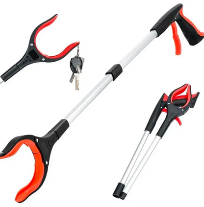 Improved Folding Reacher With Rotating Grip Clip
