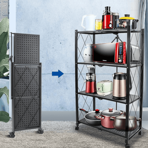 Portable Wheel Shelf Storage Rack
