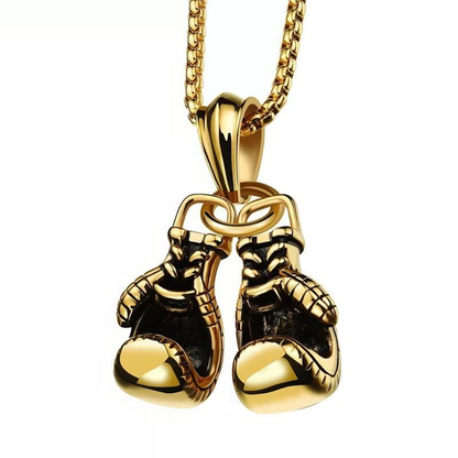 Sporty Boxing Gloves Silver Pendant