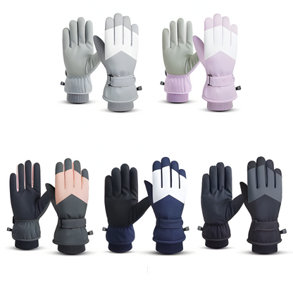Warm Thermal Ski Gloves with Touchscreen Fingers for Cold Weather