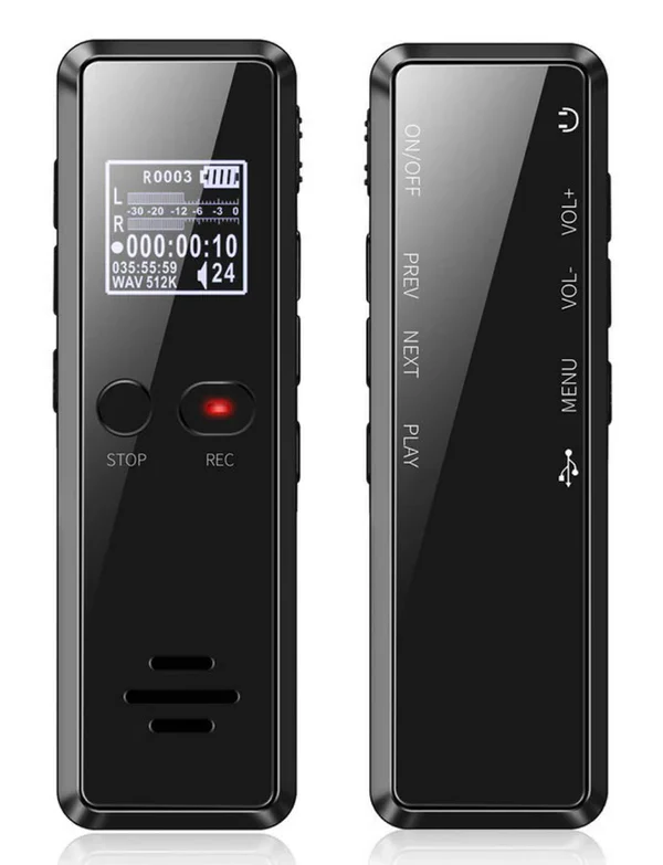 Compact Portable Voice Recorder with Speaker - Hehif