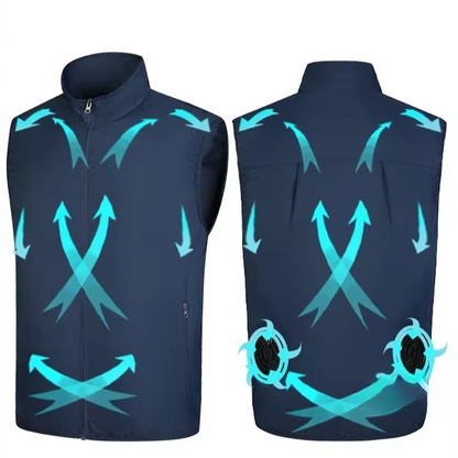 Cooling Vest with USB Rechargeable Fan for Men Women