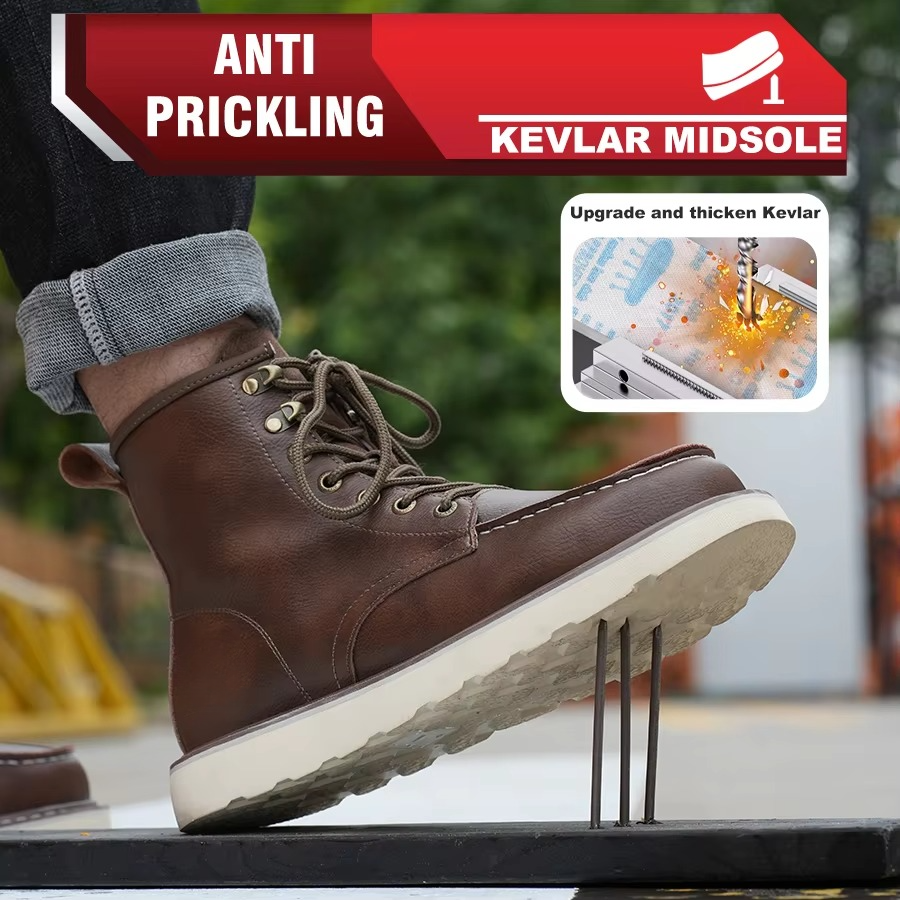 Tough Water Resistant Leather Safety Boots