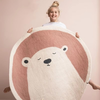 Soft Plush Baby Playmat with Cute Animal Design