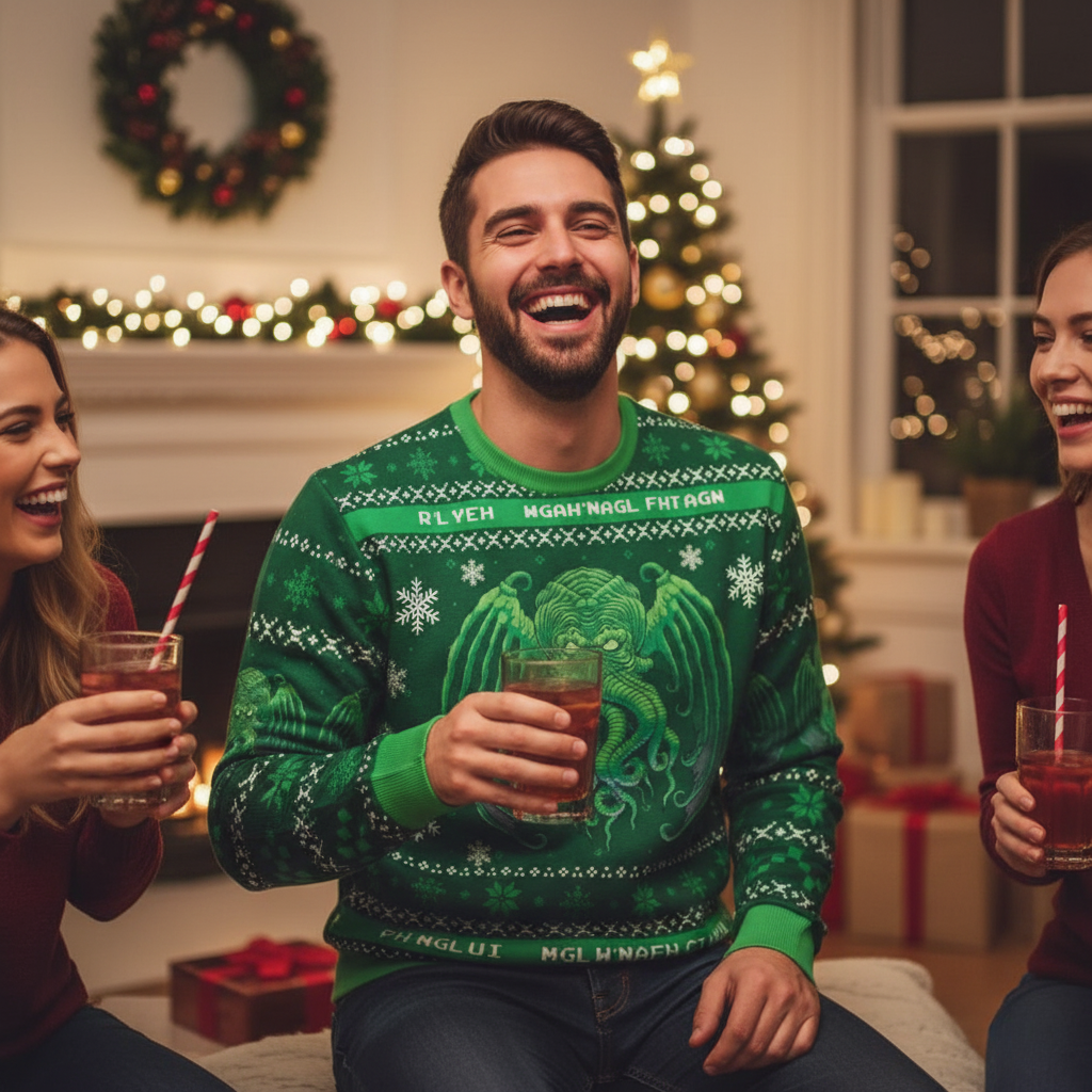 Funny Holiday Graphic Sweater for Men