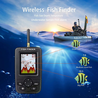 Compact Handheld Depth Fish Finder and Underwater Detector