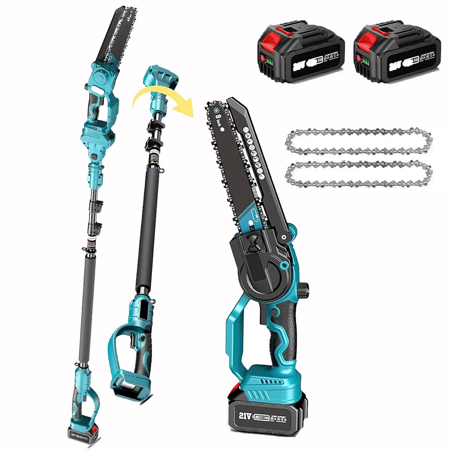 Portable Electric Chainsaw Pole Pruner - Hehif