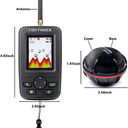 Compact Handheld Depth Fish Finder and Underwater Detector