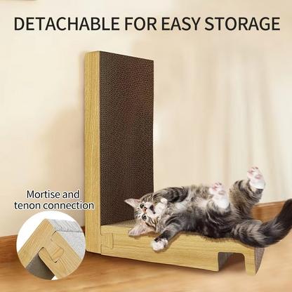 Sturdy Corner Cat Scratcher with Nail Trimming Board