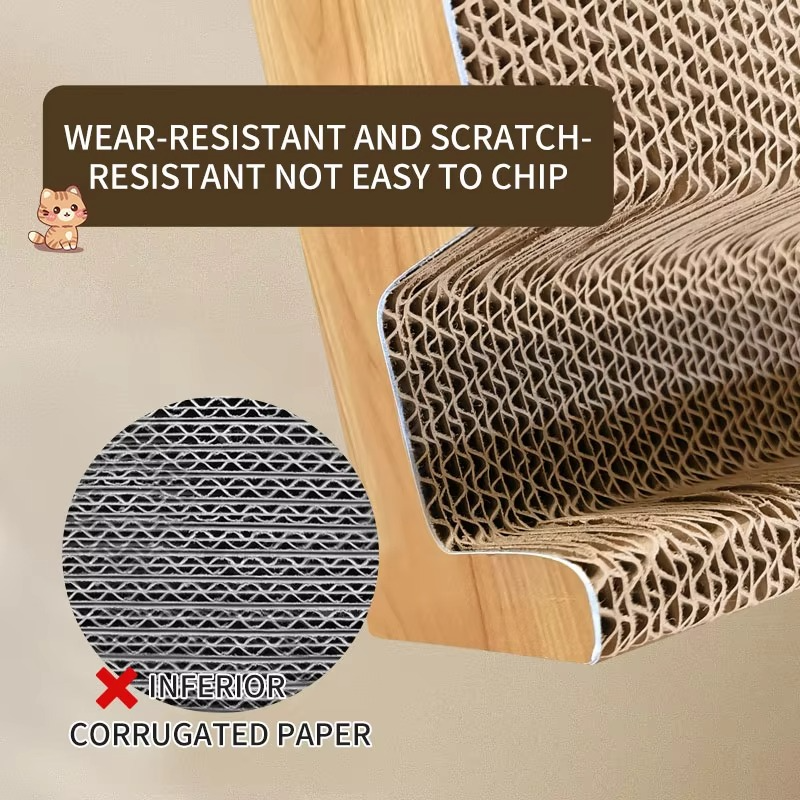 Sturdy Corner Cat Scratcher with Nail Trimming Board