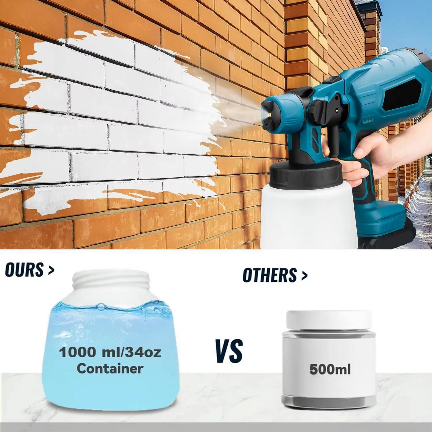 Portable Electric Paint Gun, High Volume Spray Tool