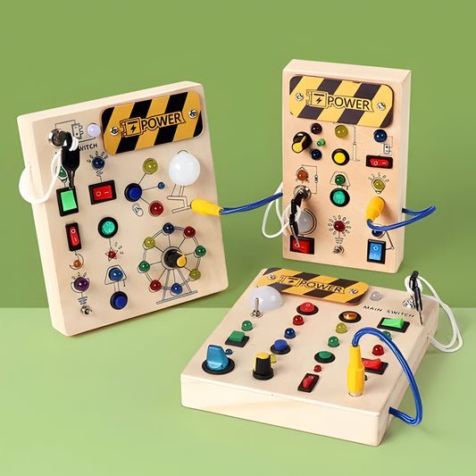 Colorful Wooden Activity Board for Kids Development - Hehif