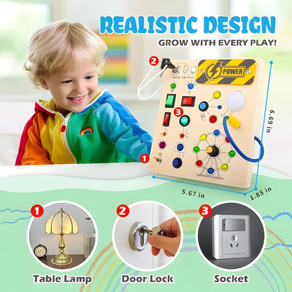 Colorful Wooden Activity Board for Kids Development