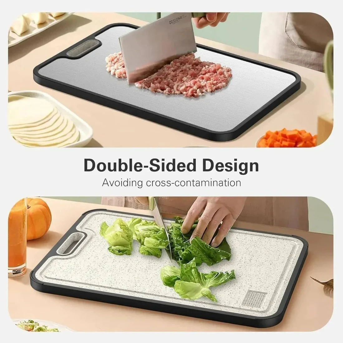 Durable Double Sided Kitchen Cutting Board