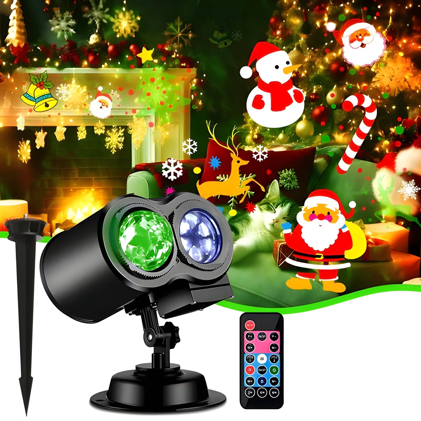 Colorful Christmas Laser Light Projector with 16 Designs