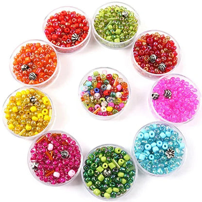 Fun Kids Jewelry Making Kit with Colorful Beads