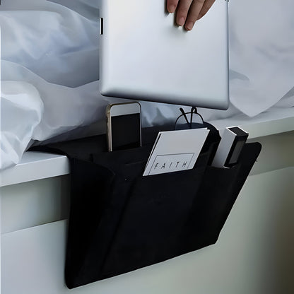 Fabric Nightstand Storage with USB Ports