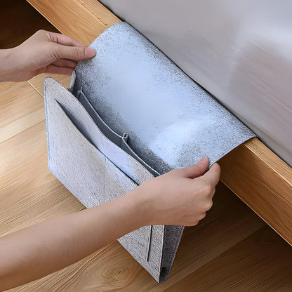 Fabric Nightstand Storage with USB Ports