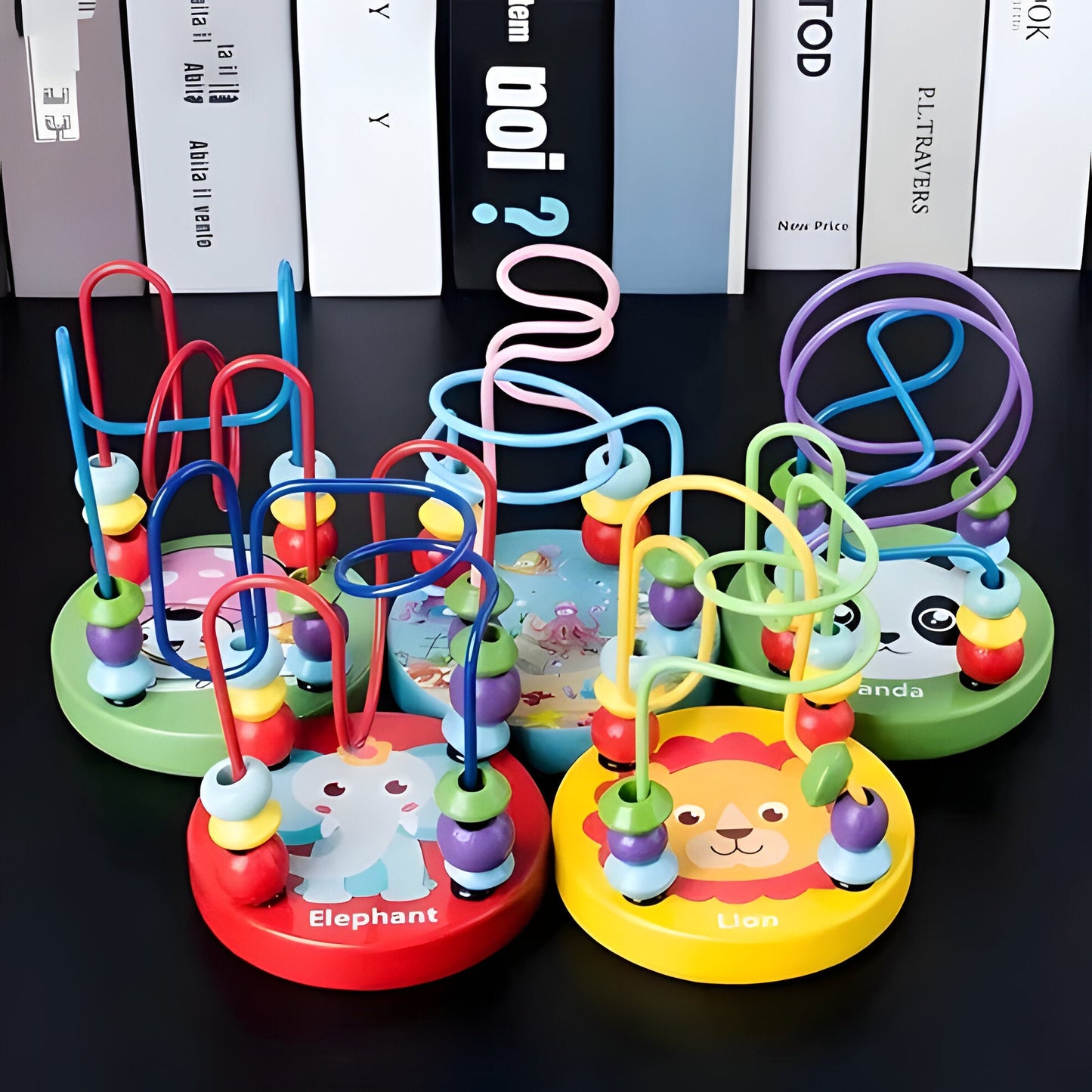 Natural Wood Marble Run Coaster for Kids Play