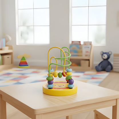 Natural Wood Marble Run Coaster for Kids Play
